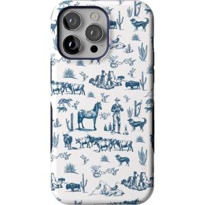 Casely iPhone 14 Pro Max Case | The Boyfriend Collection | Mallard & Co. | Bold Protective Design | Compatible with MagSafe(Wild West Adventure | Desert)
