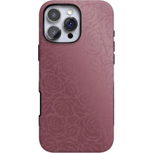 Casely iPhone 16 Pro Max Case | Bordeaux Rose | Moody Monochrome | Bold Protective Design | Compatible with MagSafe(Bordeaux Rose | Moody Monochrome)