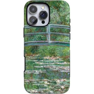 Casely iPhone 16 Pro Max Case | Bordeaux Rose | Moody Monochrome | Bold Protective Design | Compatible with MagSafe(Monet’s Bridge | The Met Museum)