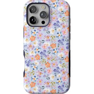 Casely iPhone 16 Pro Max Case | Bordeaux Rose | Moody Monochrome | Bold Protective Design | Compatible with MagSafe(Poppy Meadows | Pastel Floral)