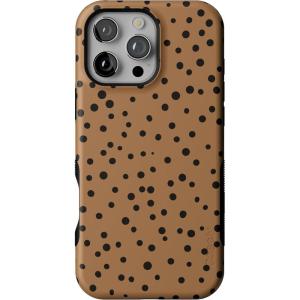 Casely iPhone 16 Pro Max Case | Bordeaux Rose | Moody Monochrome | Bold Protective Design | Compatible with MagSafe(Spot On | Dotted Animal)