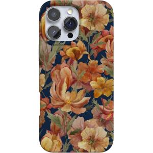 Casely iPhone 16 Pro Max Case | Into The Wild | White Snow Leopard | Compatible with MagSafe | Classic Ultra Thin Design(Fallen Gold | Antique Floral)