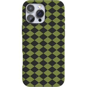 Casely iPhone 16 Pro Max Case | Into The Wild | White Snow Leopard | Compatible with MagSafe | Classic Ultra Thin Design(Harlequin Wicked Diamond | Black and Green)