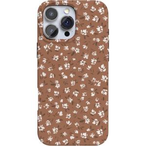 Casely iPhone 16 Pro Max Case | Into The Wild | White Snow Leopard | Compatible with MagSafe | Classic Ultra Thin Design(Mocha Meadow | Tiny Flowers)