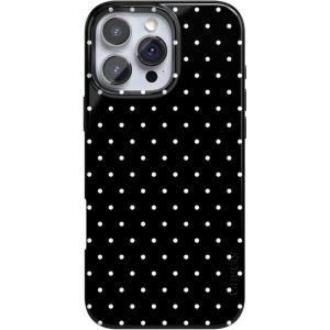 Casely iPhone 16 Pro Max Case | Into The Wild | White Snow Leopard | Compatible with MagSafe | Classic Ultra Thin Design(On the Dot | Black Polka Dot)