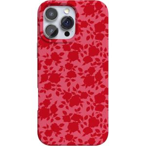 Casely iPhone 16 Pro Max Case | Into The Wild | White Snow Leopard | Compatible with MagSafe | Classic Ultra Thin Design(Rose Garden | Red Aesthetic)