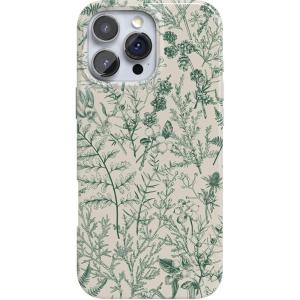 Casely iPhone 16 Pro Max Case | Into The Wild | White Snow Leopard | Compatible with MagSafe | Classic Ultra Thin Design(Sage Garden | Green Floral)