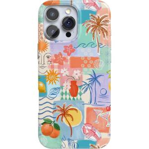 Casely iPhone 16 Pro Max Case | Into The Wild | White Snow Leopard | Compatible with MagSafe | Classic Ultra Thin Design(Tropical Heat | Beachy Collage)