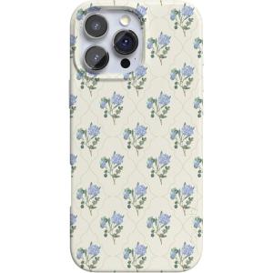 Casely iPhone 16 Pro Max Case | Into The Wild | White Snow Leopard | Compatible with MagSafe | Classic Ultra Thin Design(Vintage Garden | Blue Hydrangea)