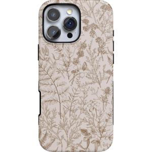 Casely iPhone 16 Pro Max Case | Rustic Roses | Boho Bouquet | Bold Protective Design | Compatible with MagSafe(Beige Garden | Neutral Floral)