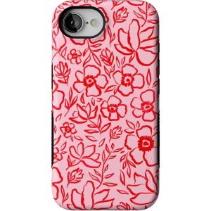 Casely iPhone 16e Case | Love Me Knot | Blue Bow | Bold Protective Design | Compatible with MagSafe(Blush Garden | Floral Doodle)