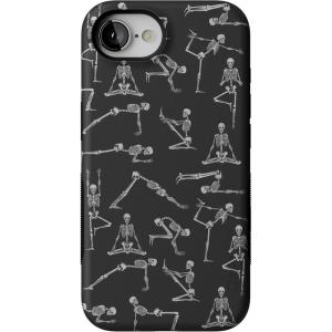 Casely iPhone 16e Case | Love Me Knot | Blue Bow | Bold Protective Design | Compatible with MagSafe(Corpse Pose | Skeleton Yoga)