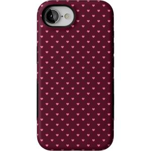 Casely iPhone 16e Case | Love Me Knot | Blue Bow | Bold Protective Design | Compatible with MagSafe(Heart Noir | Tiny Hearts)