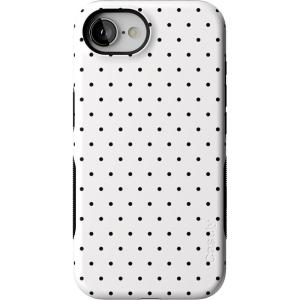 Casely iPhone 16e Case | Love Me Knot | Blue Bow | Bold Protective Design | Compatible with MagSafe(On the Dot | White Polka Dot)