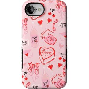 Casely iPhone 16e Case | Love Me Knot | Blue Bow | Bold Protective Design | Compatible with MagSafe(That’s Amore | Valentine’s)