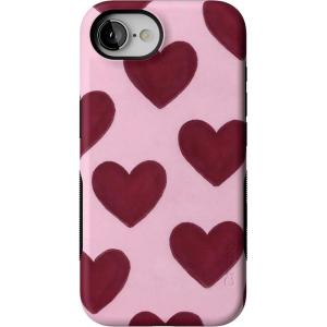 Casely iPhone 16e Case | Love Me Knot | Blue Bow | Bold Protective Design | Compatible with MagSafe(Whole Lotta Love | Plum Hearts)