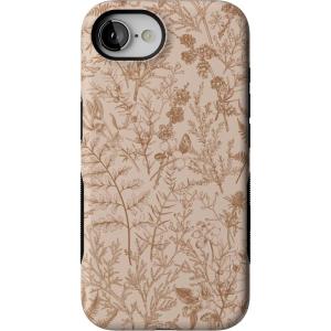 Casely iPhone 16e Case | Pretty in Pastel | Blush Stripes | Bold Protective Design | Compatible with MagSafe(Beige Garden | Neutral Floral)