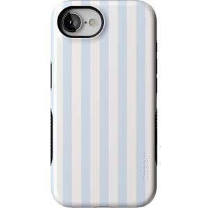 Casely iPhone 16e Case | Pretty in Pastel | Blush Stripes | Bold Protective Design | Compatible with MagSafe(Blue Stripes | Sunday Best)