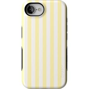 Casely iPhone 16e Case | Pretty in Pastel | Blush Stripes | Bold Protective Design | Compatible with MagSafe(Butter Yellow Stripes | Sunday Best)