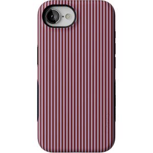 Casely iPhone 16e Case | Pretty in Pastel | Blush Stripes | Bold Protective Design | Compatible with MagSafe(Stripes and the City | Tiny Pinstripe)