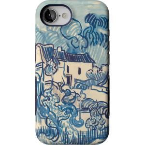 Casely iPhone 16e Case | Pretty in Pastel | Blush Stripes | Bold Protective Design | Compatible with MagSafe(Van Gogh | Landscape With Houses)