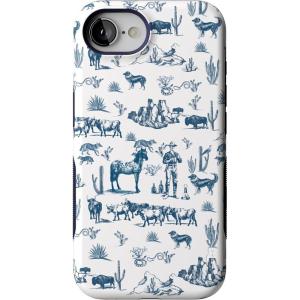 Casely iPhone 16e Case | Pretty in Pastel | Blush Stripes | Bold Protective Design | Compatible with MagSafe(Wild West Adventure | Desert)