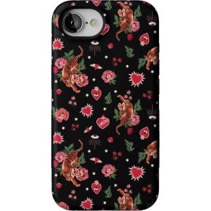 Casely iPhone 16e Case | Pretty in Pastel | Blush Stripes | Bold Protective Design | Compatible with MagSafe(Wild at Heart | Tiger)