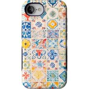 Casely iPhone 16e Case | Sunday in Brooklyn | Blue Stripes | Bold Protective Design | Compatible with MagSafe(Dolce Vita | Tuscan Tiles)