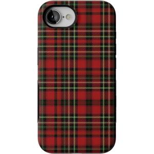 Casely iPhone 16e Case | Sunday in Brooklyn | Blue Stripes | Bold Protective Design | Compatible with MagSafe(Fireside Flannel | Signature Plaid)