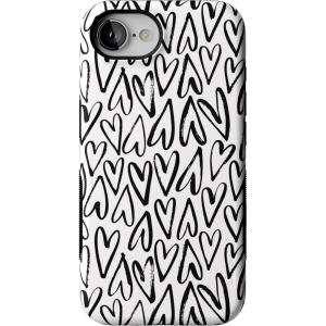 Casely iPhone 16e Case | Sunday in Brooklyn | Blue Stripes | Bold Protective Design | Compatible with MagSafe(Heart Throb | Endless Hearts)
