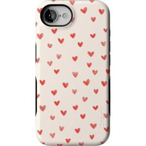 Casely iPhone 16e Case | Sunday in Brooklyn | Blue Stripes | Bold Protective Design | Compatible with MagSafe(Love Letters | Doodle Hearts)