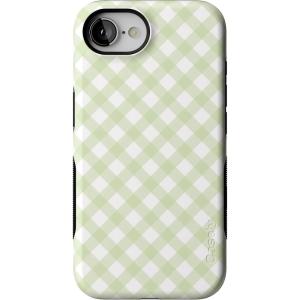 Casely iPhone 16e Case | Sunday in Brooklyn | Blue Stripes | Bold Protective Design | Compatible with MagSafe(Mint Lattice | Sunday Best | Green Gingham)