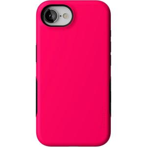 Casely iPhone 16e Case | Sunday in Brooklyn | Blue Stripes | Bold Protective Design | Compatible with MagSafe(Think Pink | Solid Neon Pink)