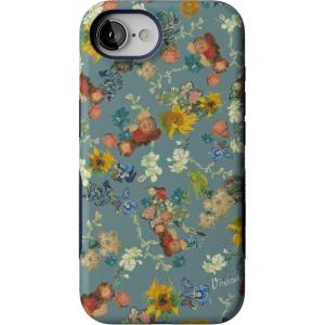 Casely iPhone 16e Case | Sunday in Brooklyn | Blue Stripes | Bold Protective Design | Compatible with MagSafe(Van Gogh | Vincent’s Flowers)