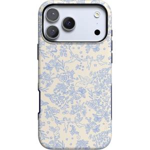 Casely iPhone 17 Pro Case | Navy Cherry Blossom | Floral Forest | Bold Protective Design | MagSafe Compatible Design(Cupid’s Canvas | Periwinkle Floral)
