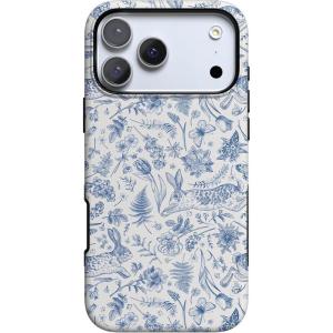 Casely iPhone 17 Pro Case | Navy Cherry Blossom | Floral Forest | Bold Protective Design | MagSafe Compatible Design(Hop & Bloom | Bunny Toile)