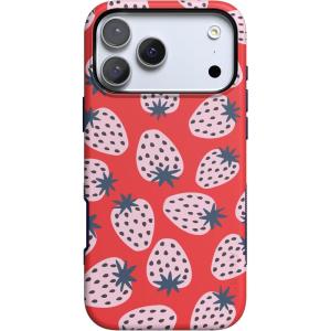 Casely iPhone 17 Pro Case | Navy Cherry Blossom | Floral Forest | Bold Protective Design | MagSafe Compatible Design(I’d Pick You | Red Strawberry)