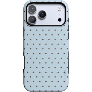 Casely iPhone 17 Pro Case | Navy Cherry Blossom | Floral Forest | Bold Protective Design | MagSafe Compatible Design(On the Dot | Blue Polka Dot)