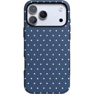 Casely iPhone 17 Pro Case | Navy Cherry Blossom | Floral Forest | Bold Protective Design | MagSafe Compatible Design(On the Dot | Navy Polka Dot)