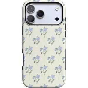 Casely iPhone 17 Pro Case | Navy Cherry Blossom | Floral Forest | Bold Protective Design | MagSafe Compatible Design(Vintage Garden | Blue Hydrangea)