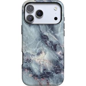 Casely iPhone 17 Pro Case | Twilight Flora | Moody Monochrome | Bold Protective Design | Compatible with MagSafe(Deep Sea | Blue Marble)