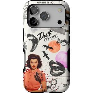 Casely iPhone 17 Pro Case | Twilight Flora | Moody Monochrome | Bold Protective Design | Compatible with MagSafe(If You Dare | Horror Collage)