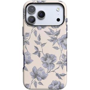Casely iPhone 17 Pro Case | Twilight Flora | Moody Monochrome | Bold Protective Design | Compatible with MagSafe(Ink & Iris | Vintage Floral)