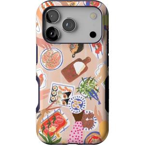 Casely iPhone 17 Pro Case | Twilight Flora | Moody Monochrome | Bold Protective Design | Compatible with MagSafe(Picnic Party | Painted Collage)