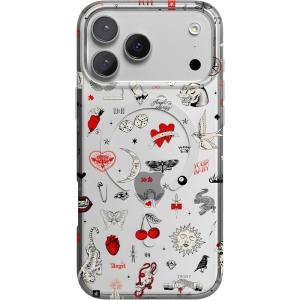 Casely iPhone 17 Pro Case | Western Bloom | Jenna Palek x Casely | Compatible with MagSafe | Classic Ultra Thin Design(Not a Phase | Clear Flash Tattoo)