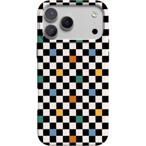 Casely iPhone 17 Pro Case | Western Bloom | Jenna Palek x Casely | Compatible with MagSafe | Classic Ultra Thin Design(Old Skool | Retro Checkerboard)