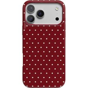Casely iPhone 17 Pro Case | Western Bloom | Jenna Palek x Casely | Compatible with MagSafe | Classic Ultra Thin Design(On the Dot | Maroon Polka Dot)