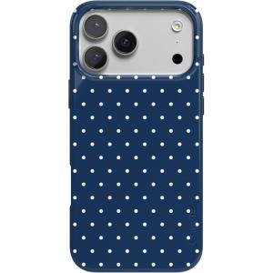 Casely iPhone 17 Pro Case | Western Bloom | Jenna Palek x Casely | Compatible with MagSafe | Classic Ultra Thin Design(On the Dot | Navy Polka Dot)