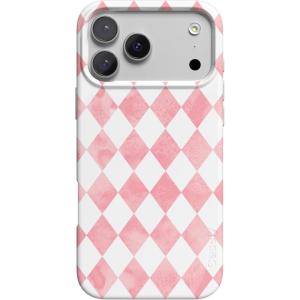 Casely iPhone 17 Pro Case | Western Bloom | Jenna Palek x Casely | Compatible with MagSafe | Classic Ultra Thin Design(Queen of Diamonds | Pink Watercolor)