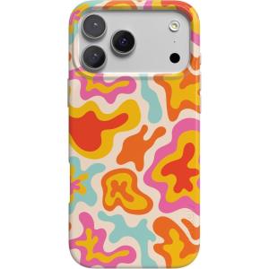 Casely iPhone 17 Pro Case | Western Bloom | Jenna Palek x Casely | Compatible with MagSafe | Classic Ultra Thin Design(Tropical Color Splash | Abstract Retro)